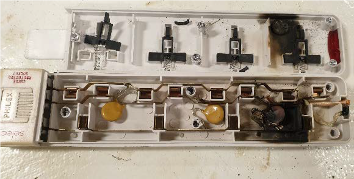 IMCA SF 26/19: Use of surge protected devices on-board vessels 2 A surge protected extension lead failed resulting in it overheating and burning