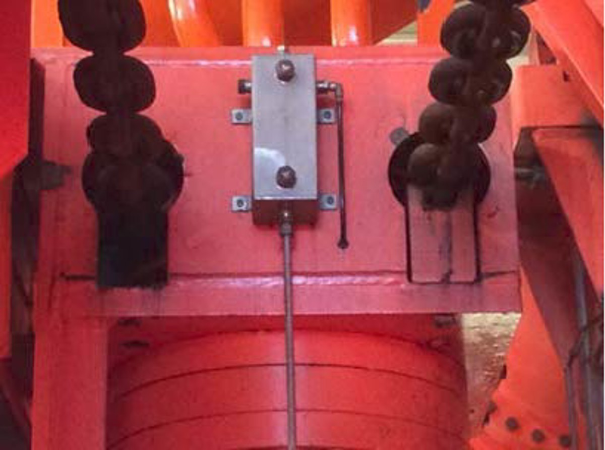 Chain guide in position