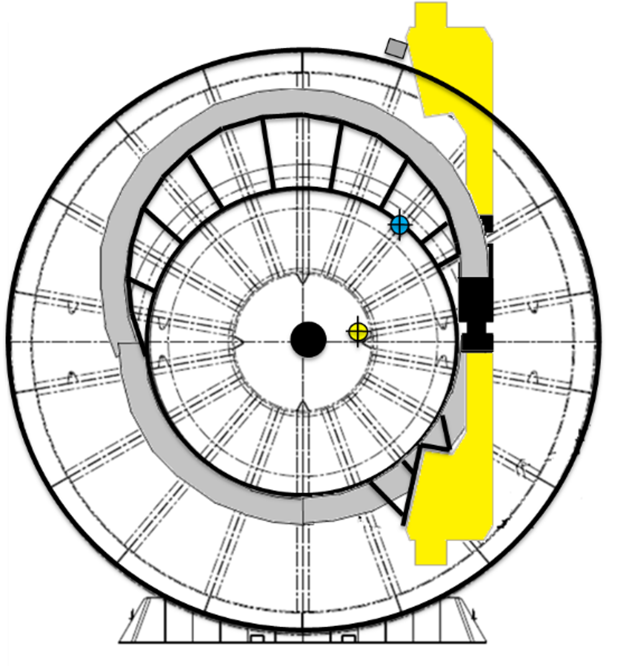 Dotted Positioning Rotation Design Uncontrolled rotation of 9.6m reel