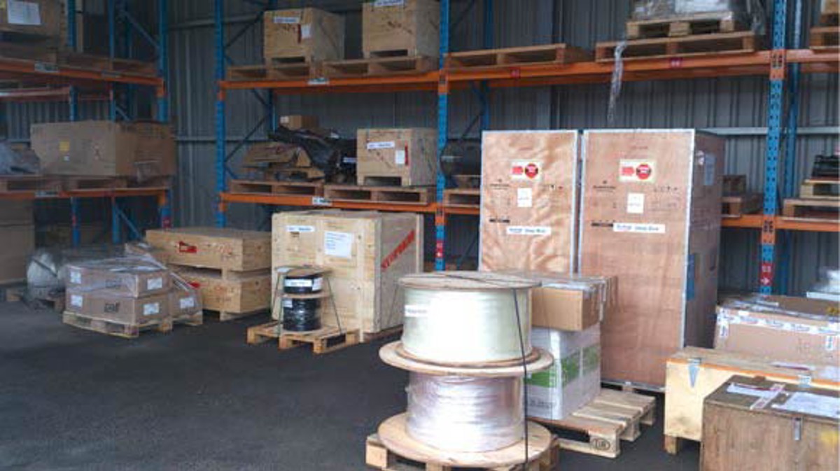 internal storage area at onshore site