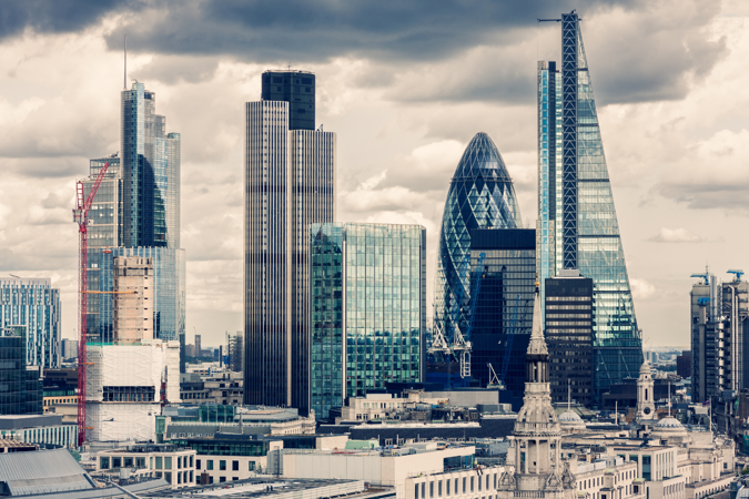 Aerial photo of London, UK, skyline