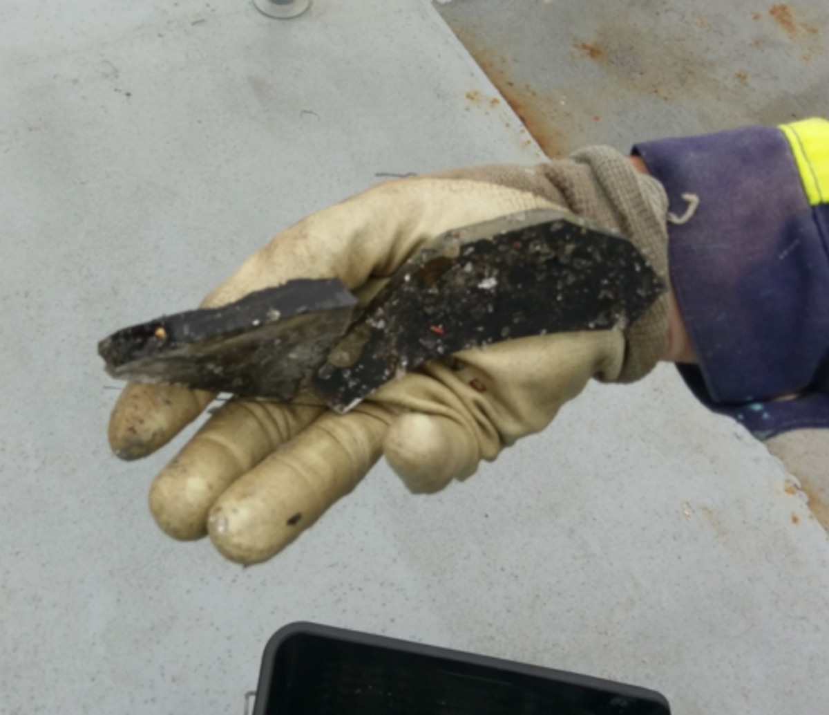 Exploding television recovered from sea