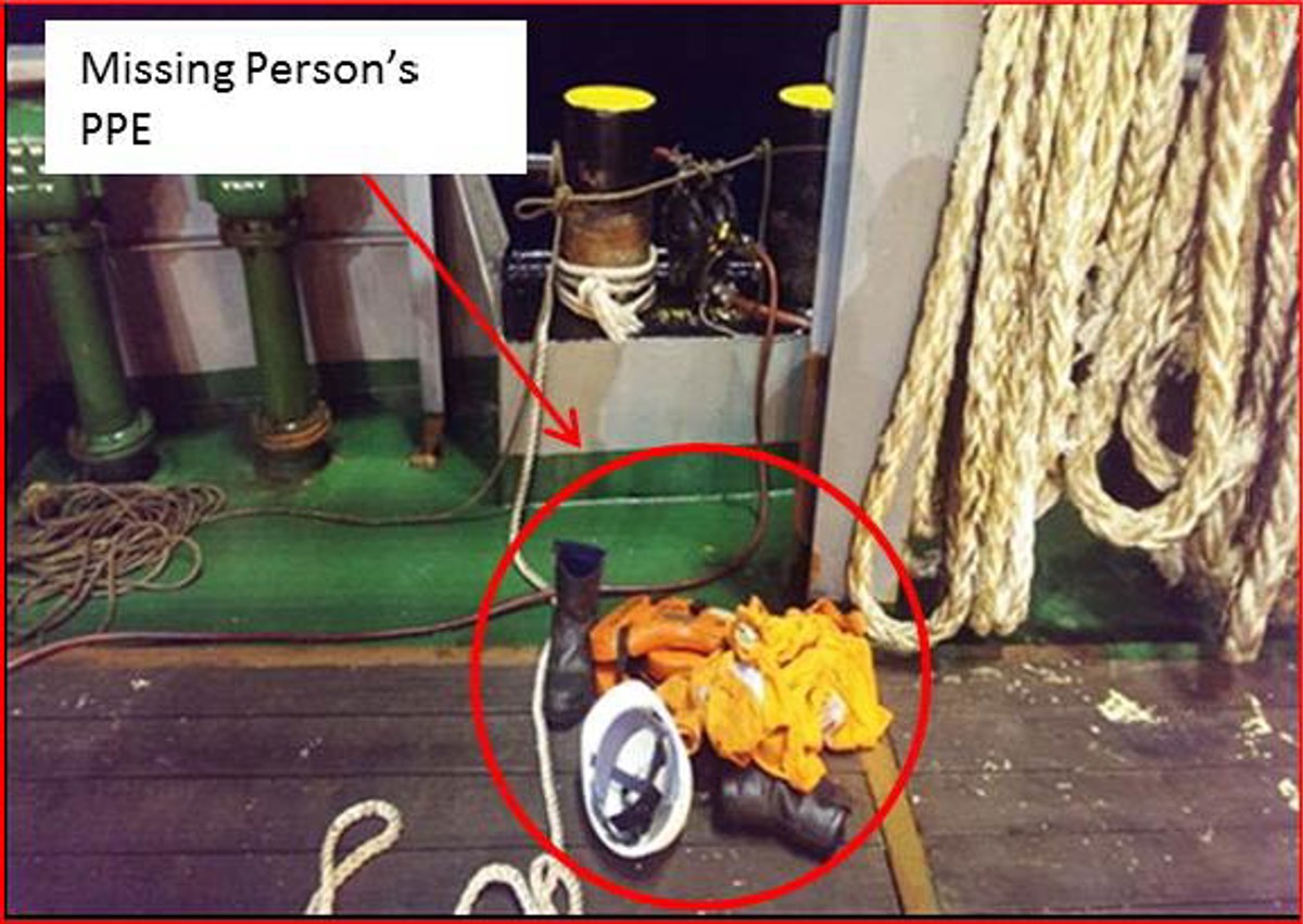 Missing person’s PPE