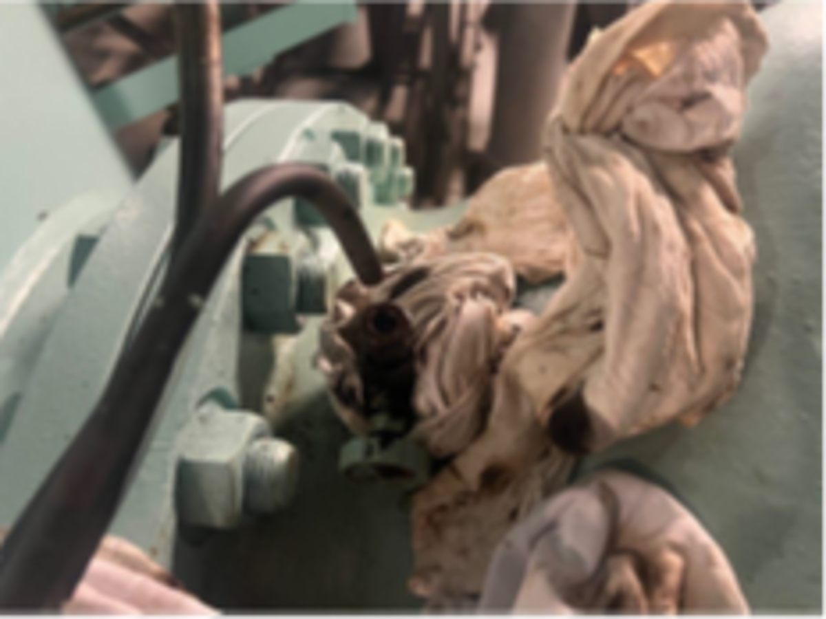 Showing fractured copper tube