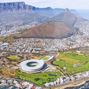 Aerial photo of Cape Town, South Africa