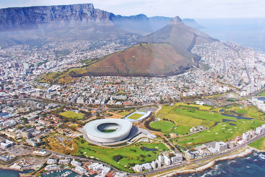 Aerial photo of Cape Town, South Africa