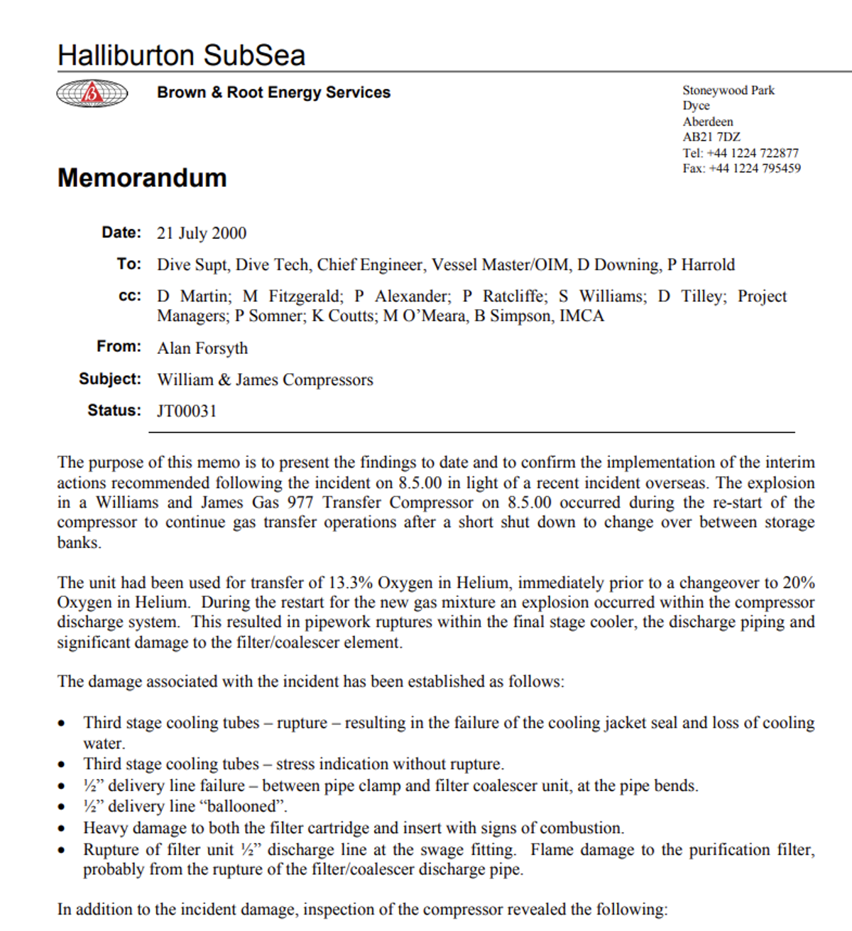 Sf 0400 Incident During Restart Of A Compressor 1 Sf 0400 Incident During Restart Of A Compressor 1