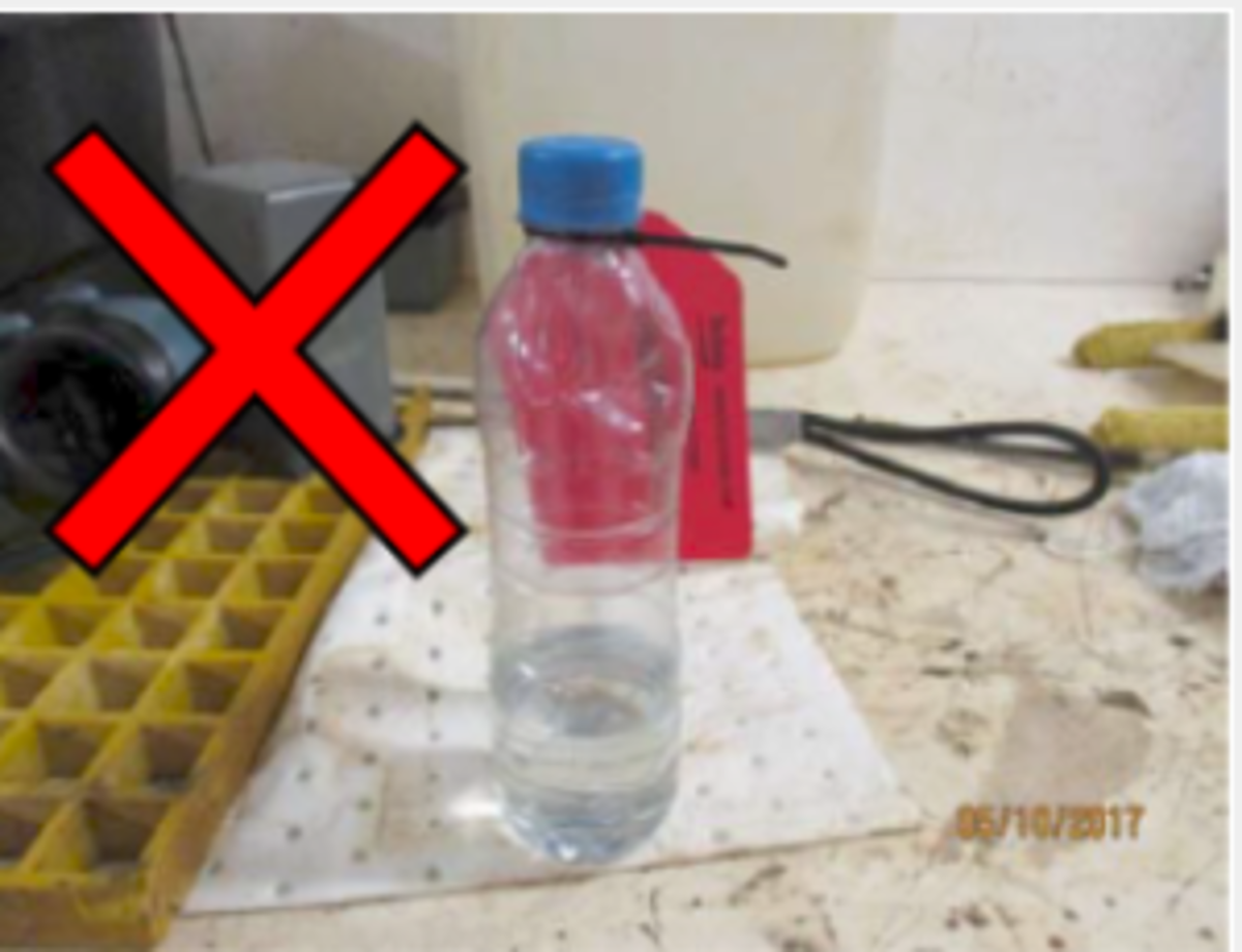 IMCA SF Accidental drinking of thinners stored in mineral water bottle 1 Mineral Water bottle