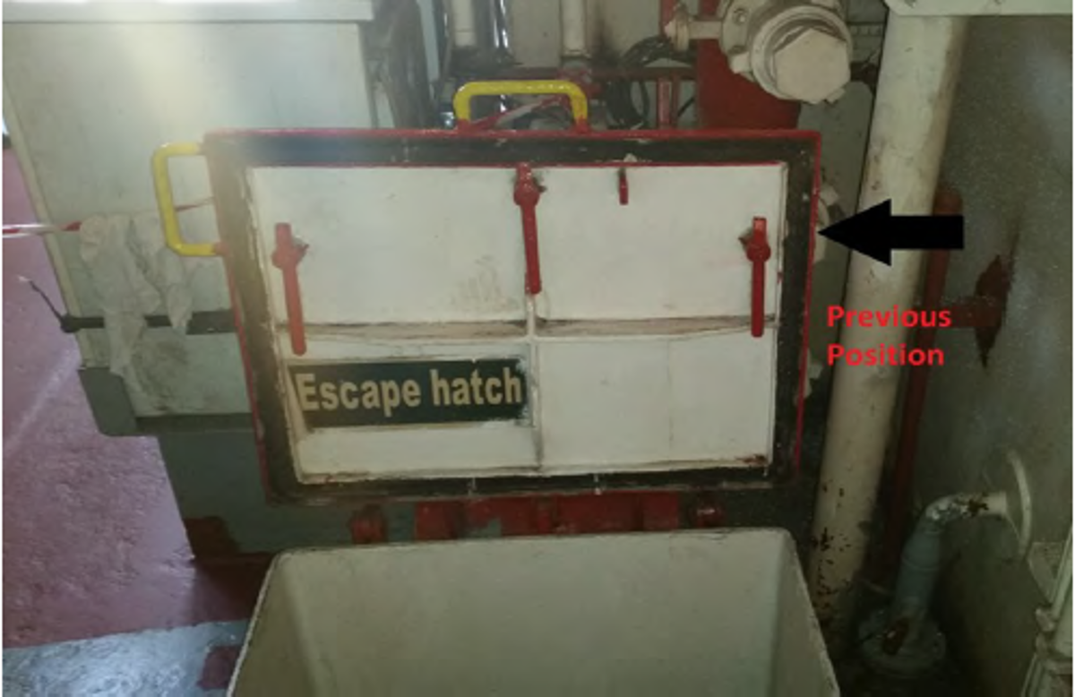 IMCA SF Finger injury: pinch point 2 Escape hatch
