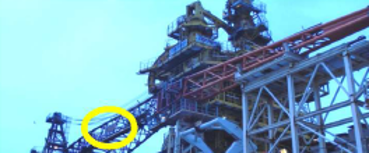 IMCA SF Dropped object: Signage dropped from crane boom 1 Crane boom