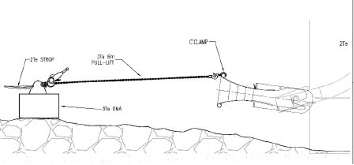 IMCA SF Diver injured during subsea lifting operations 2 Intended underwater arrangement