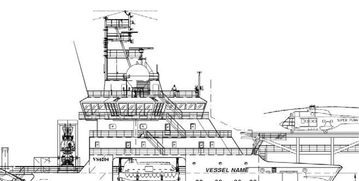 Figure 1 - Showing where wind sensor fell, from the top of the aerial deck to the top of the bridge deck