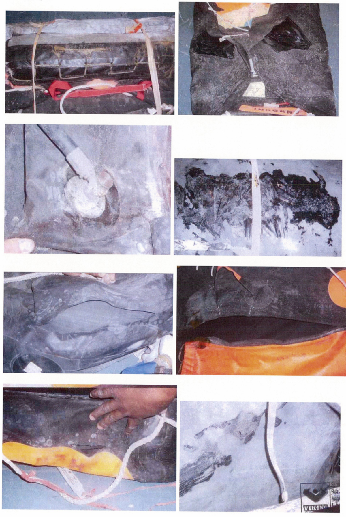 IMCA SF Failure of life rafts during servicing 1 Images of damaged life rafts