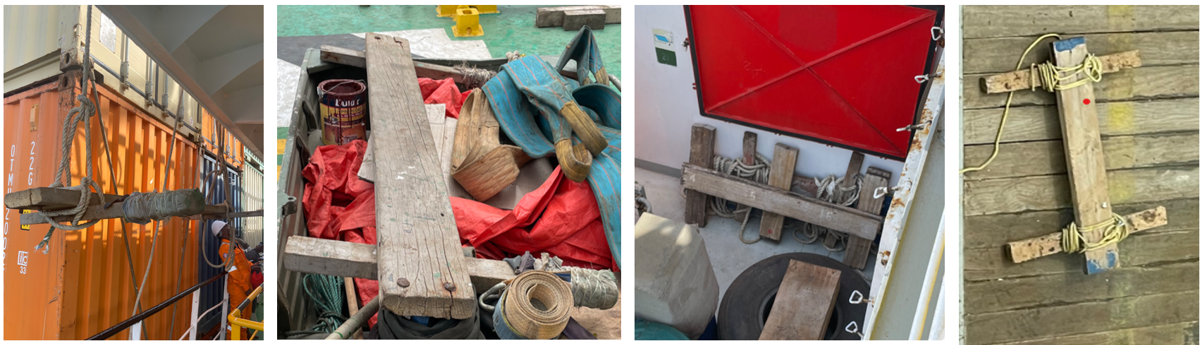 A member conducting management visits to vessels discovered three separate cases  where “Bosun’s Chairs” or similar support structures or working at height activities related  to painting and repair works, had been fabricated by crew from wooden boards and ropes. 