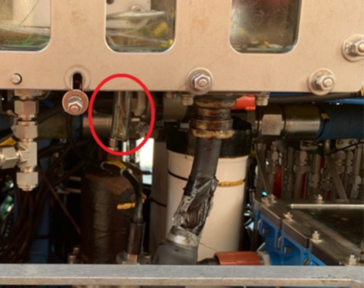 An ROV technician received an electric shock to his left arm beneath the elbow, resulting in a burn