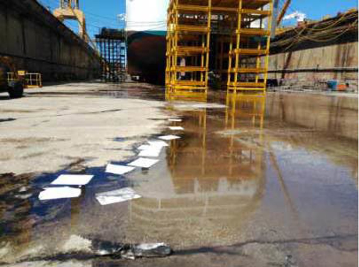 IMCA SF Accidental discharge of bilge water in dry dock Bilge water drained into graving dock