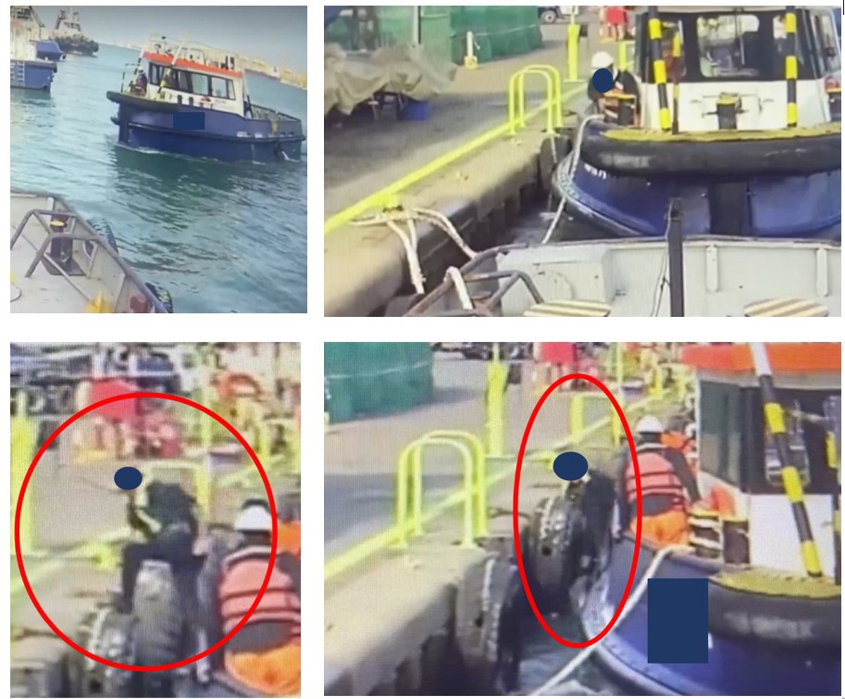 CCTV of man overboard incident