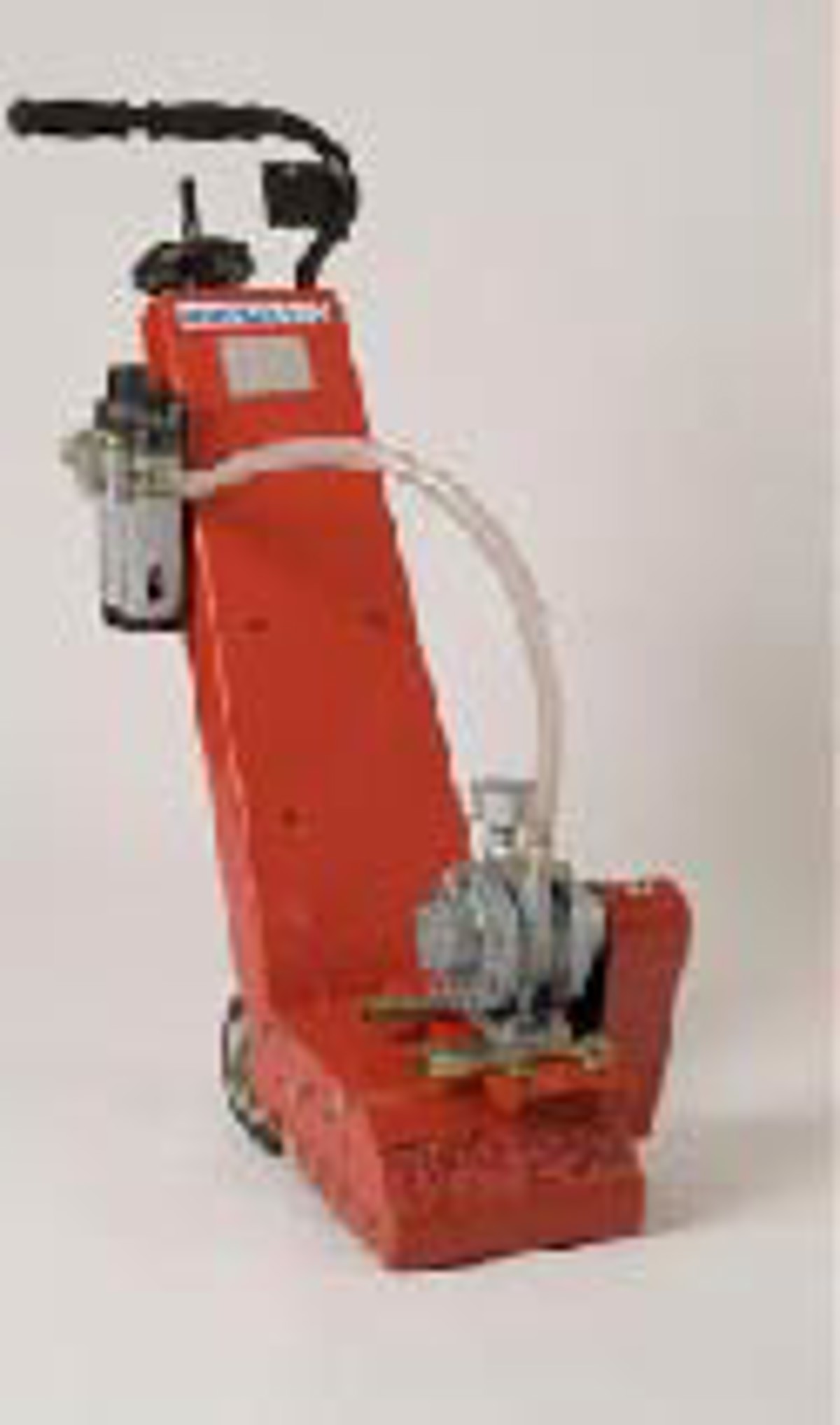 deck scaling machine showing where person’s glove was caught