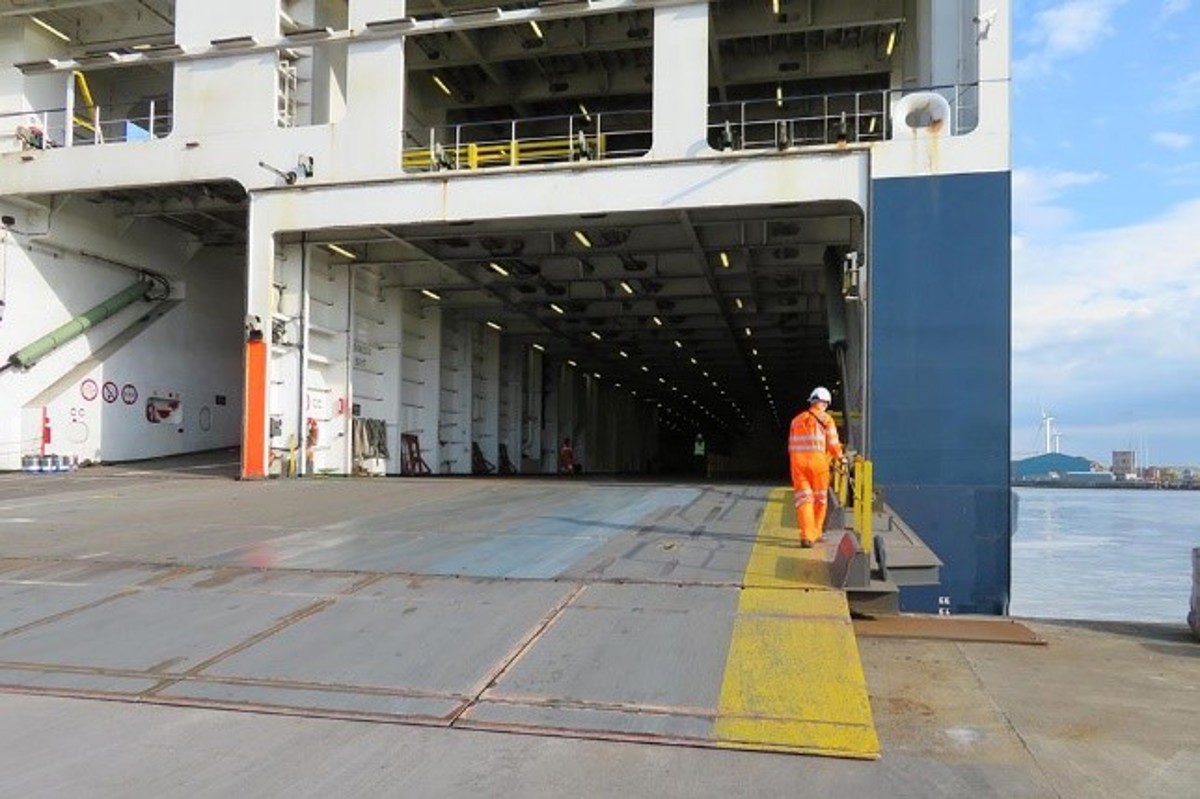 Third Officer of the vessel Seatruck Progress was struck and fatally injured by a freight vehicle semi-trailer while standing on the vessel’s stern ramp.