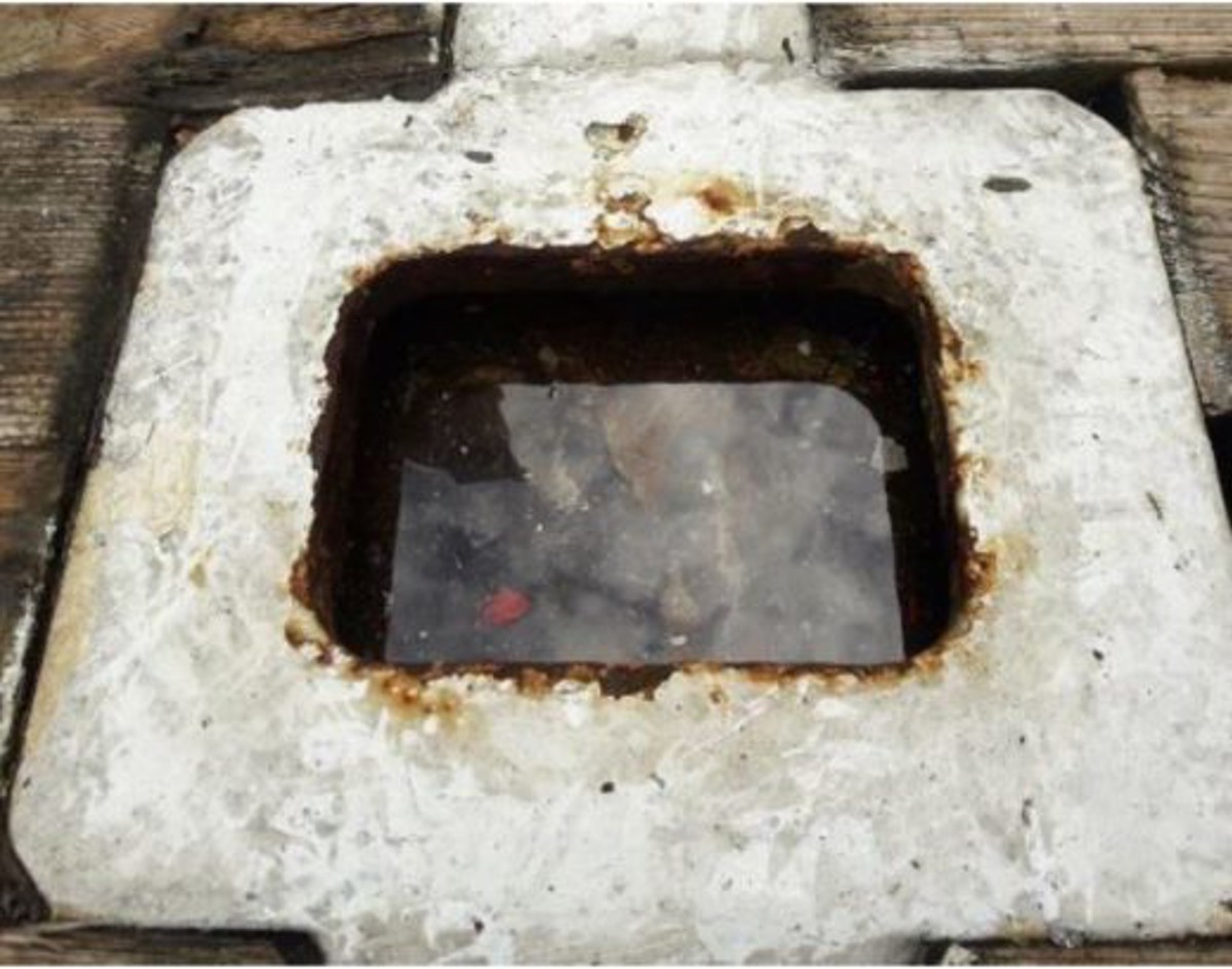 Metal plate used to protect a potential trip hazard