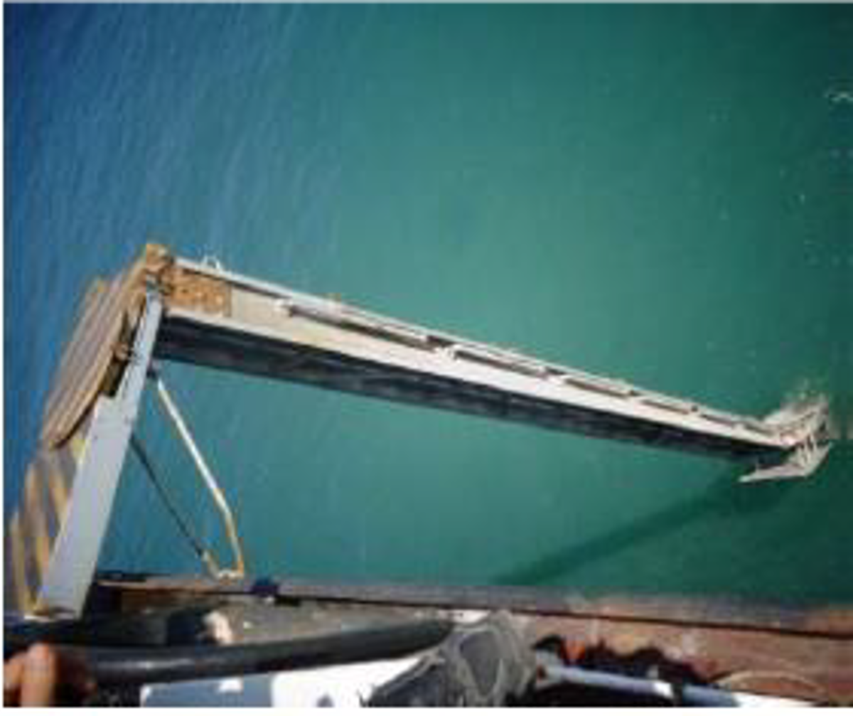 Damaged gangway