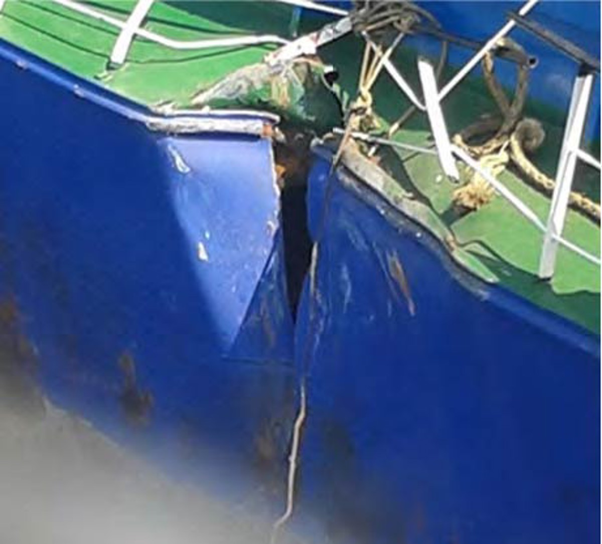 Collision between vessels