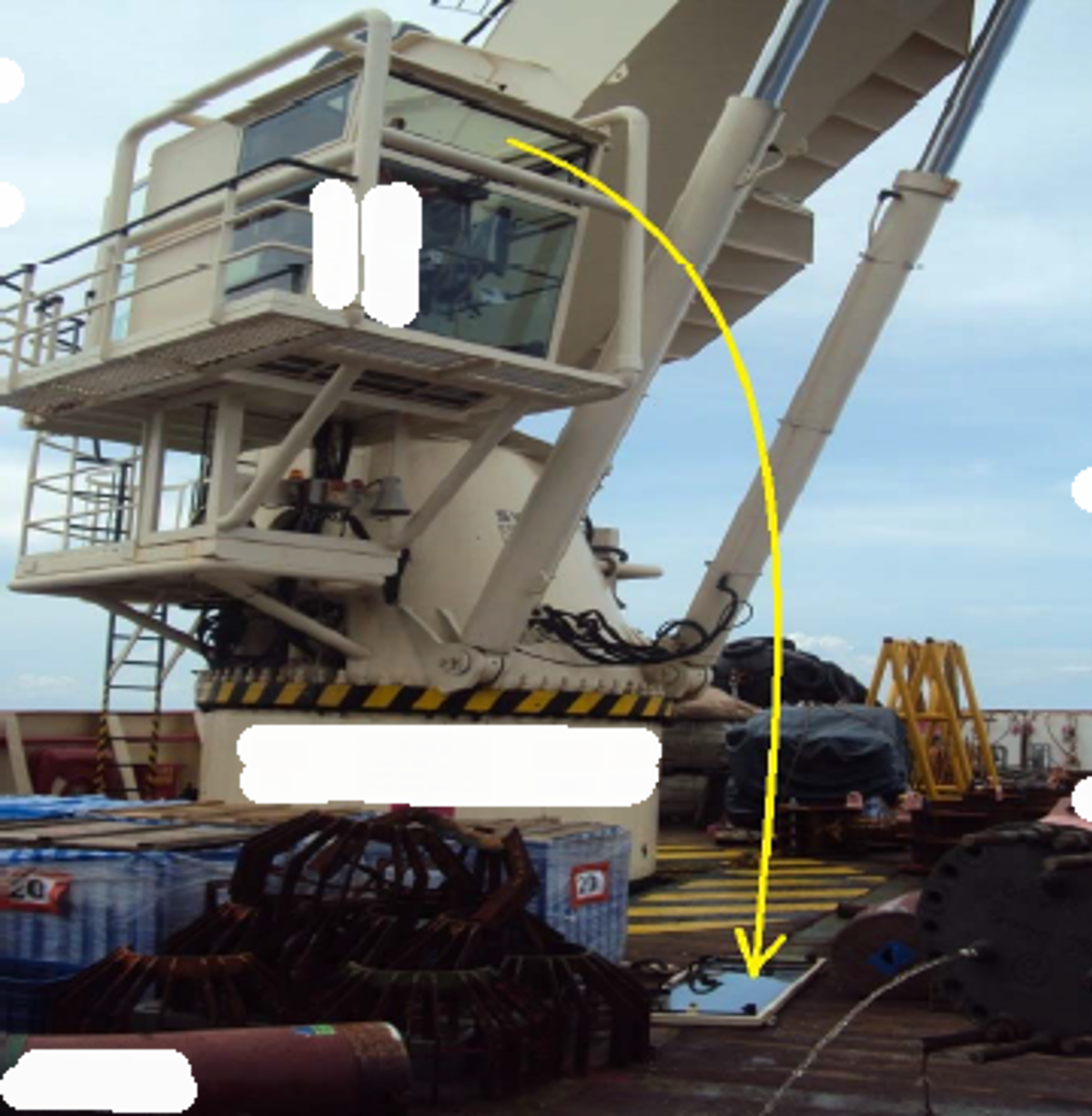 the hinges failed and the window fell out and down to the main deck