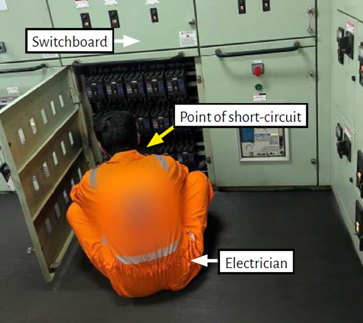 IMCA SF 28/23 4 MAIB: Electrician injured in explosion 4 Position of the Electrician