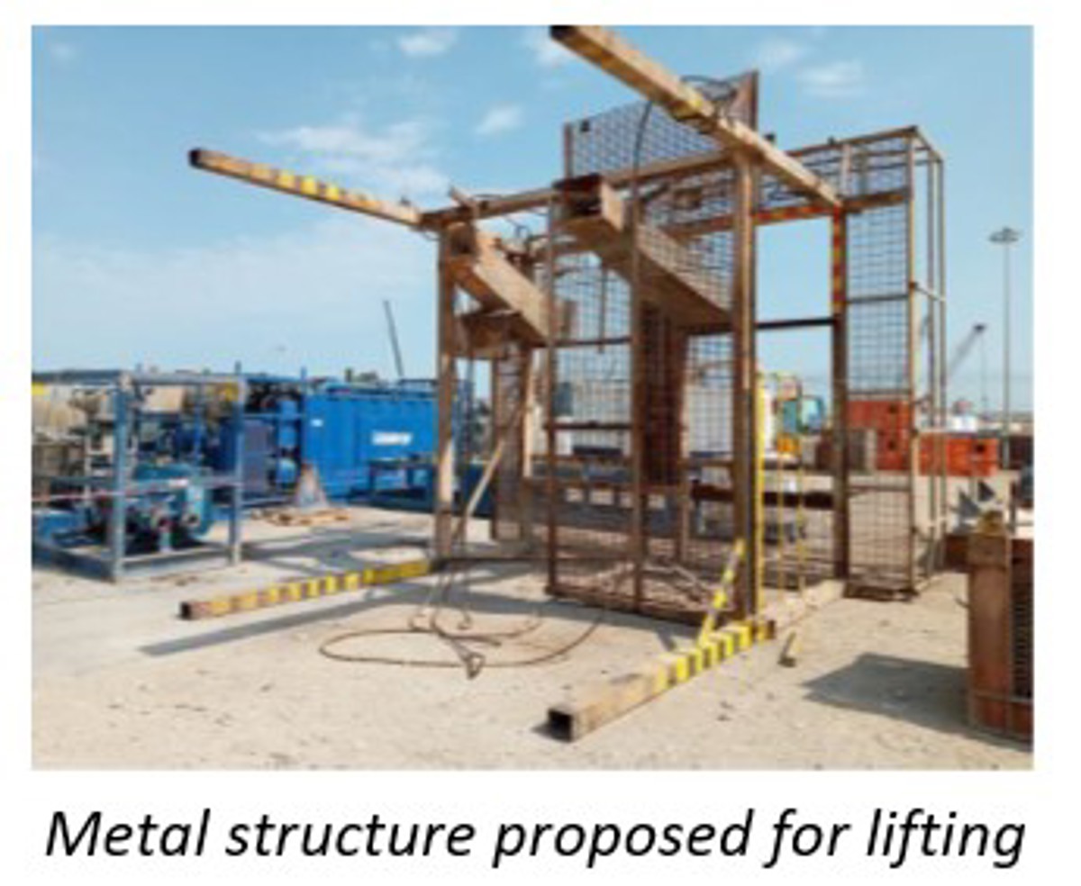 metal structure proposed for lifting