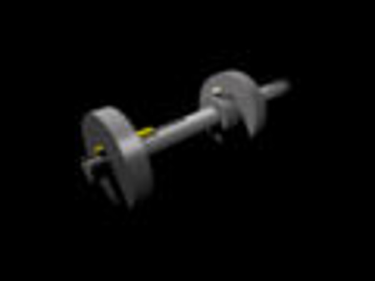 Example of machinery with slowly rotating shafts