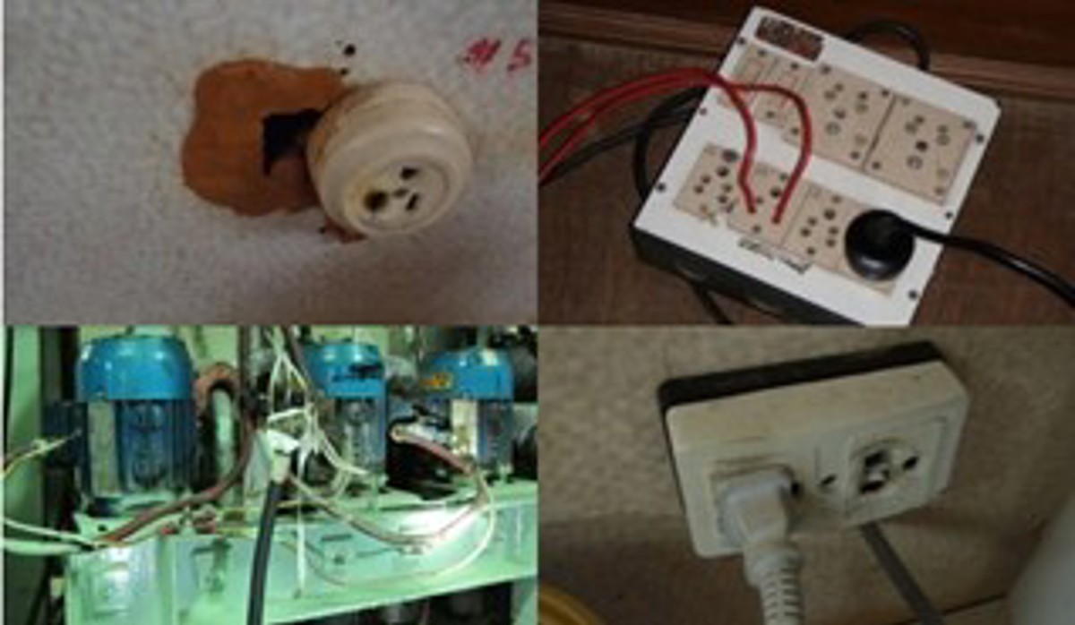 A series of electrical hazards (image from https://www.iims.org.uk/electrical-safety-evaluation-electrical-hazards/) 