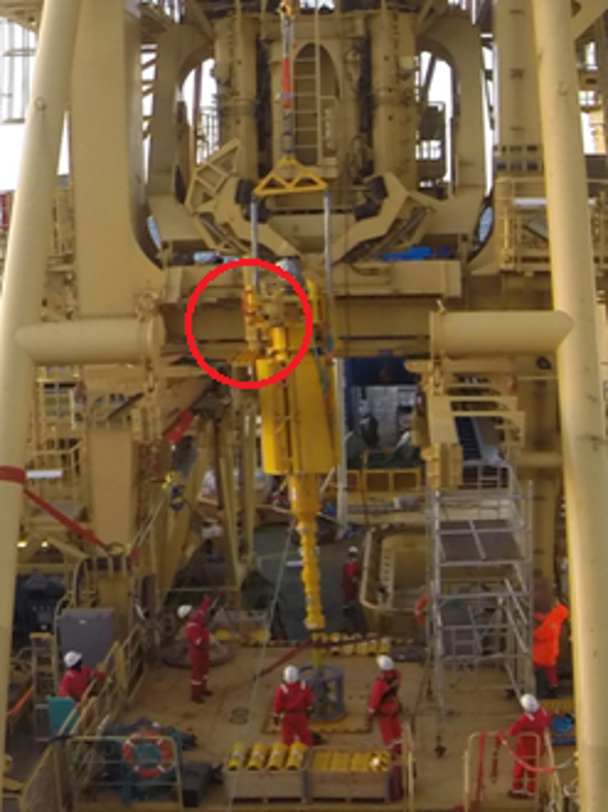An umbilical termination head (UTH) guide cone funnel fell from its sleeve connected to the UTH body