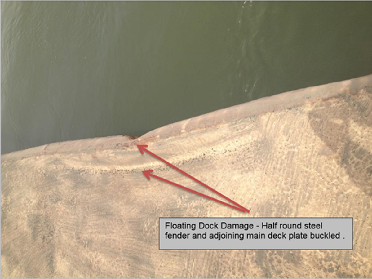 IMCA SF Vessel in collision with floating dock 1 Floating dock damage