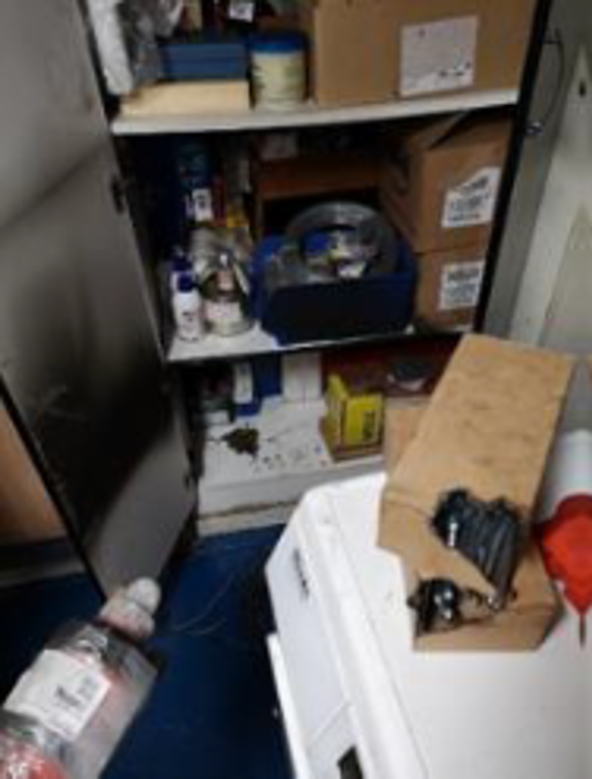a small fire occurred in the safety locker of the changing room