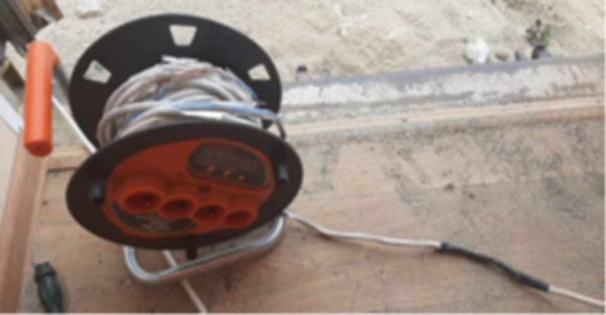 mains extension cable melted during use