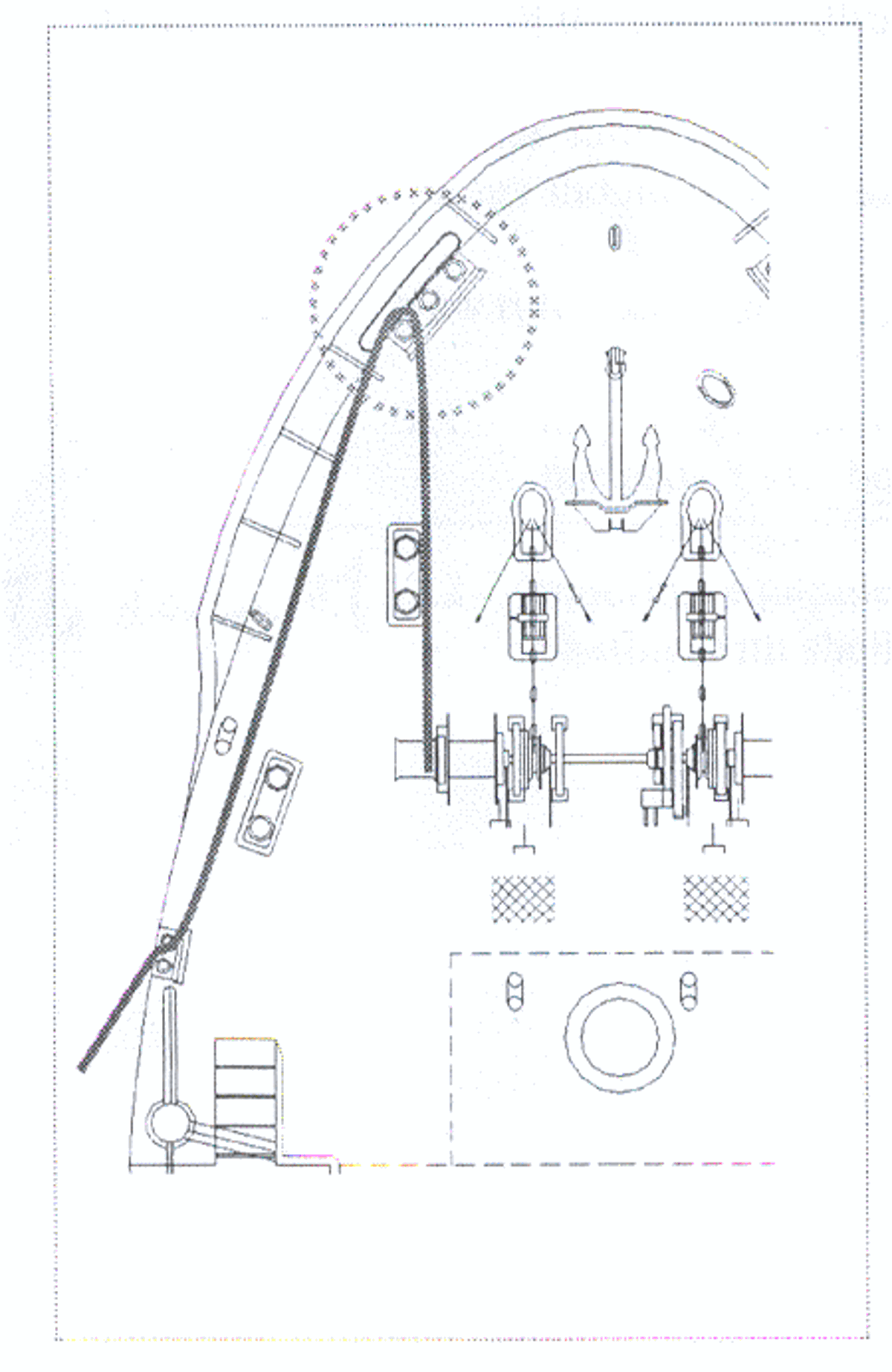 Diagram of moorings