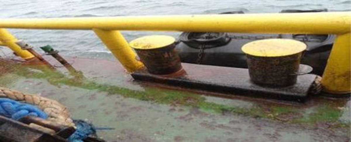 place from which the crew member lost balance