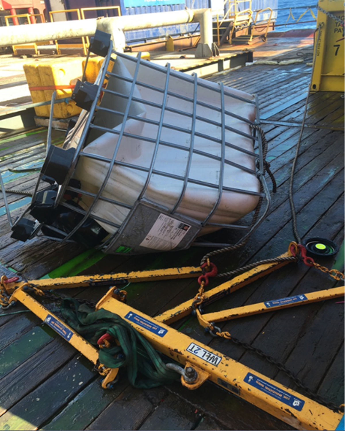 Dropped intermediate bulk container 