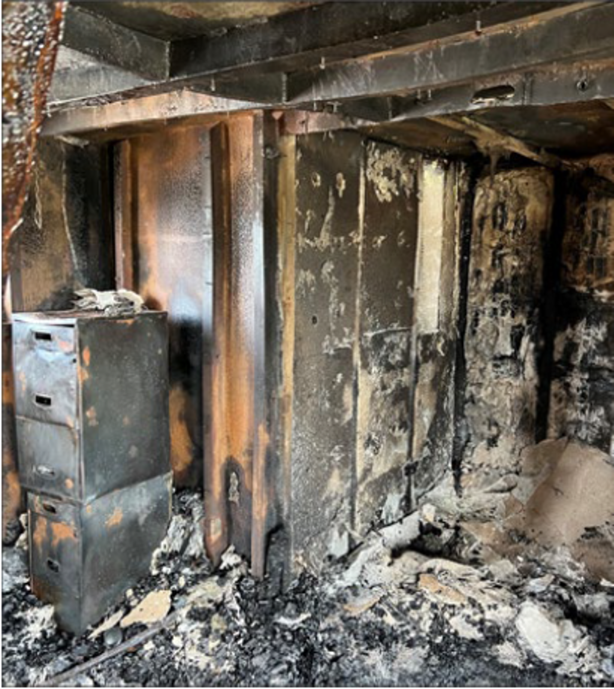 Burnt interior