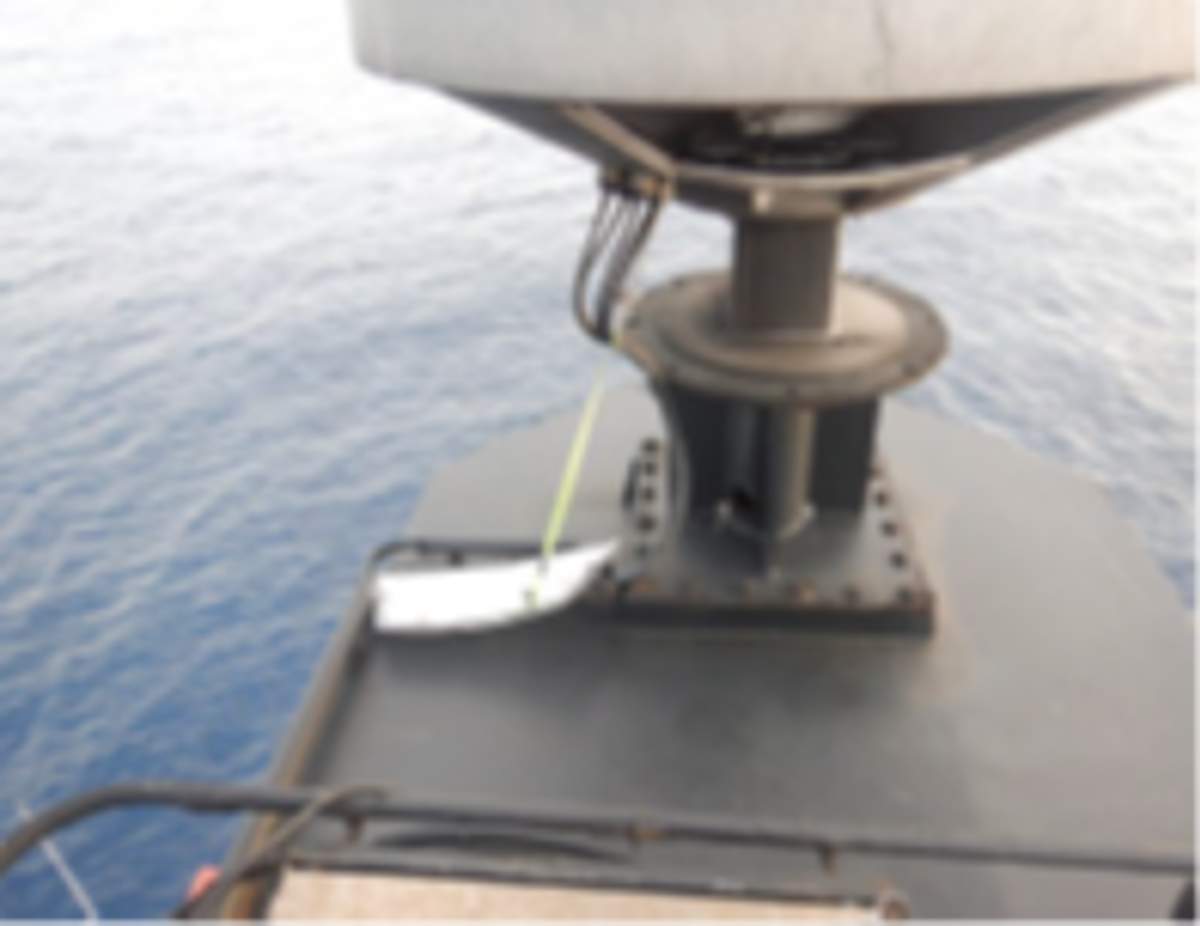 Hazard Hatching Dropped object hazard: access hatch to the communication dome