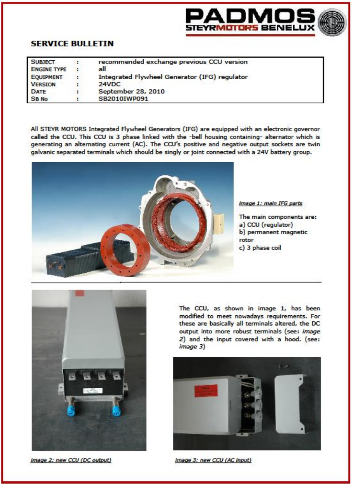 Steyr Motors service bulleting
