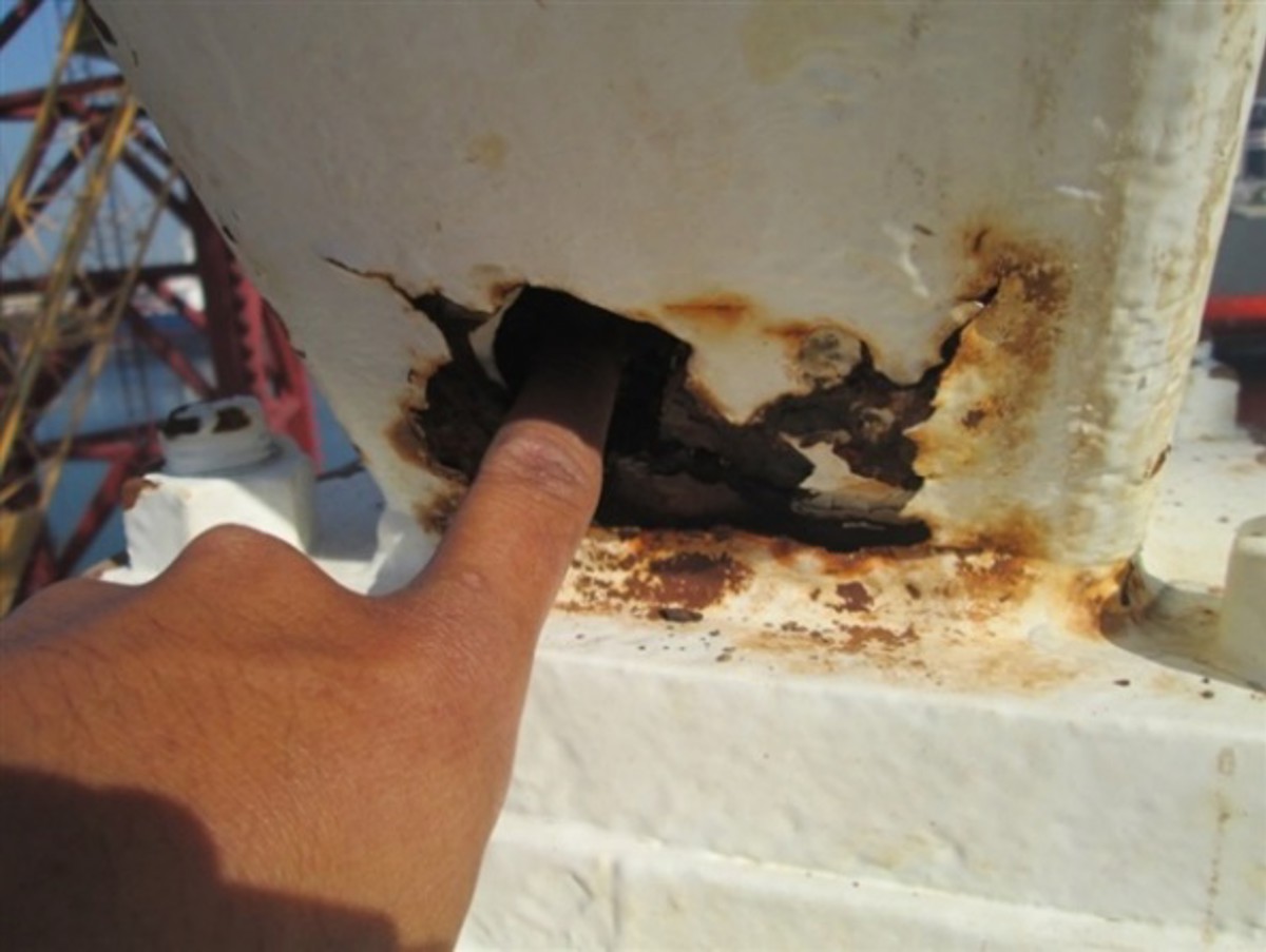 Corrosion on derrick members
