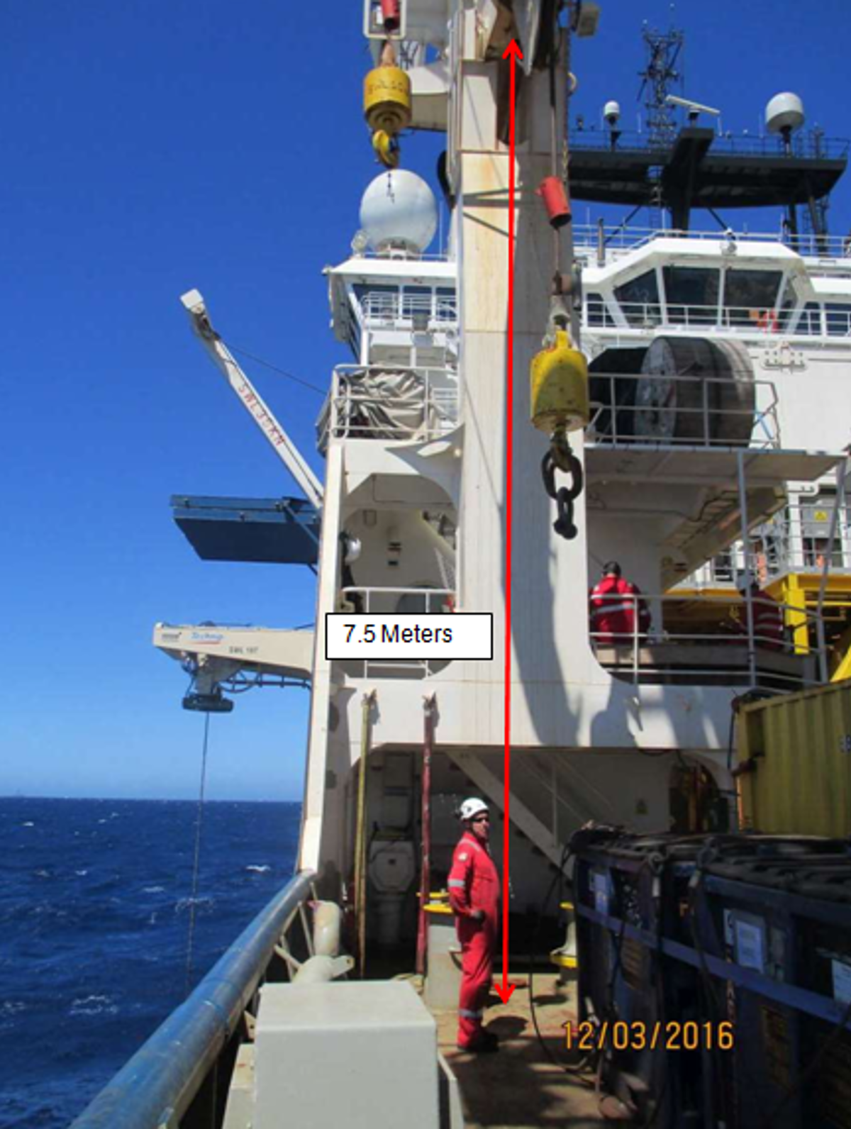 IMCA SF Serious incident: Pad eye fell from crane boom and struck rigger Deck crane