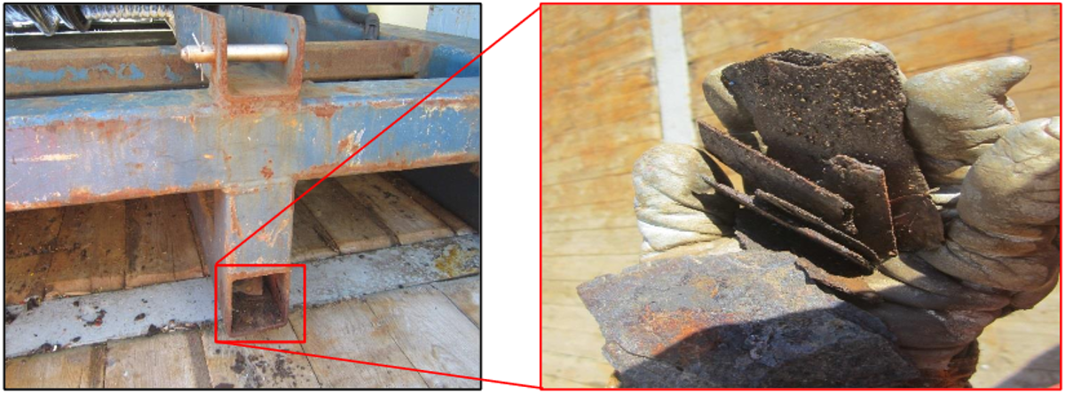 IMCA SF Potential dropped objects in frame pockets 1 Debris discovered within frame pocket