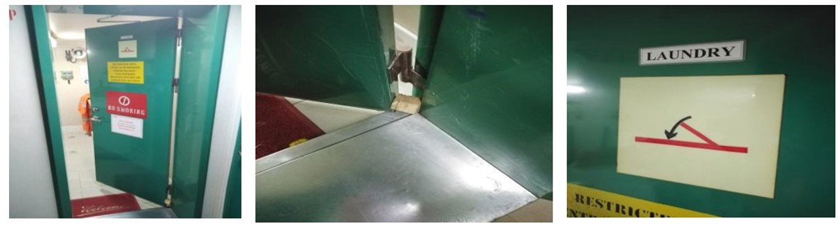 IMCA SF Fire door left wedged open Photo of Fire door left wedged open
