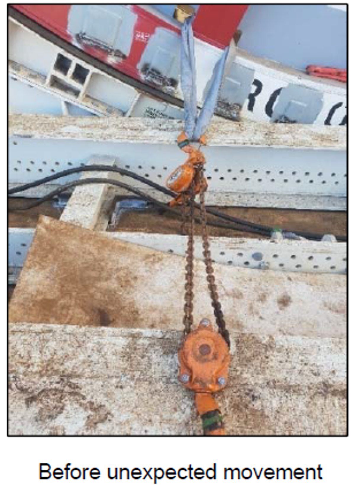 a heavy lift crane was being used to lift and land the load – a product reel – from one vessel to another, when the load moved in an unplanned and unexpected way.