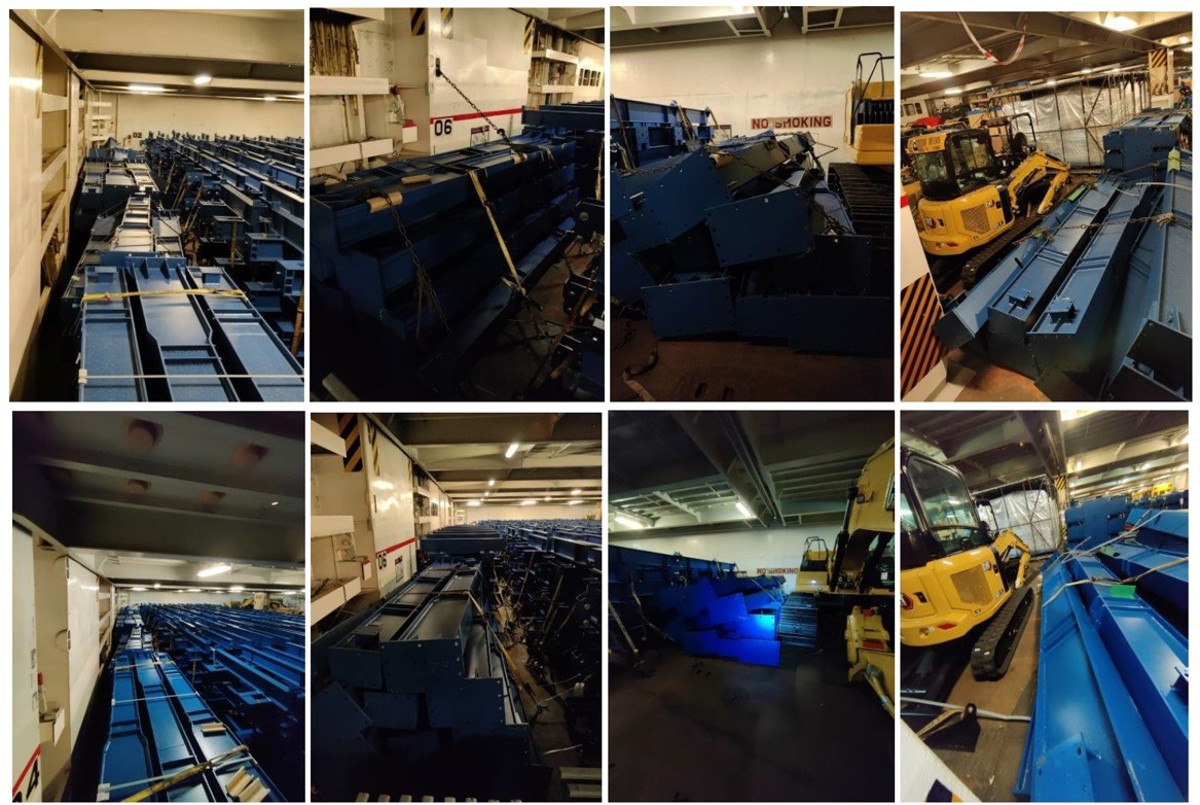 Photos of shifted cargo