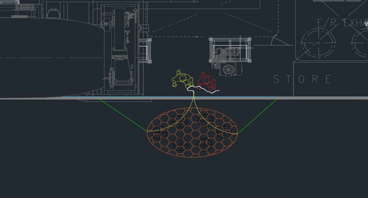 IMCA SF 28/23 3 LTI: Fingers injured during fender lifting operations 1 Sketch showing position of fender, the webbing strops and short hauling line