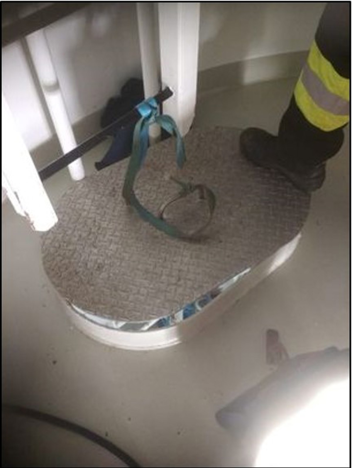 IMCA SF LTI: person fell down hatch inside crane pedestal Photo of hatch inside crane pedestal