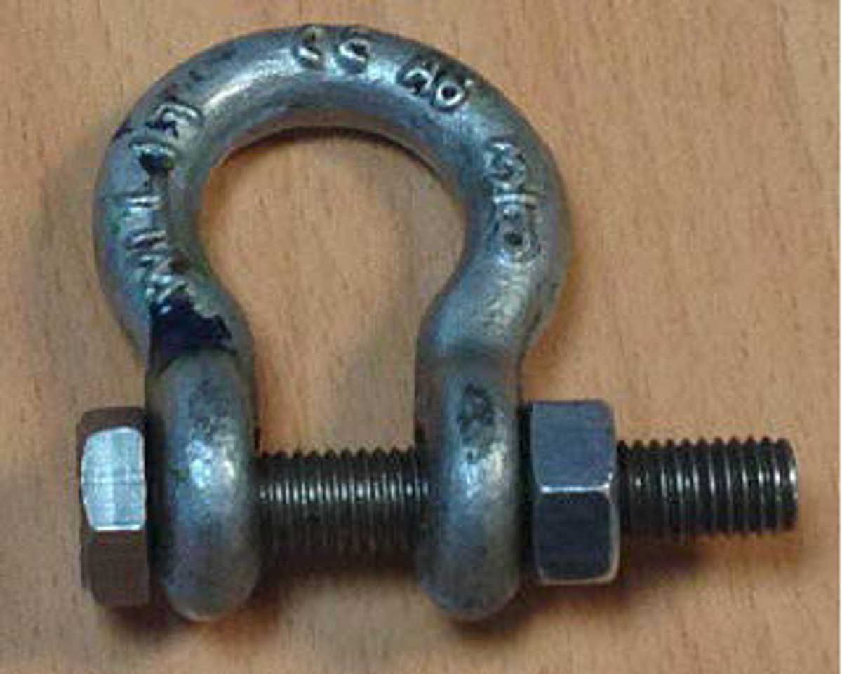 IMCA SF: Near-miss: Shackle configuration Imcasf01 13 Image1 Non-compliant shackle with nut and bolt (note shackle lugs pinched)